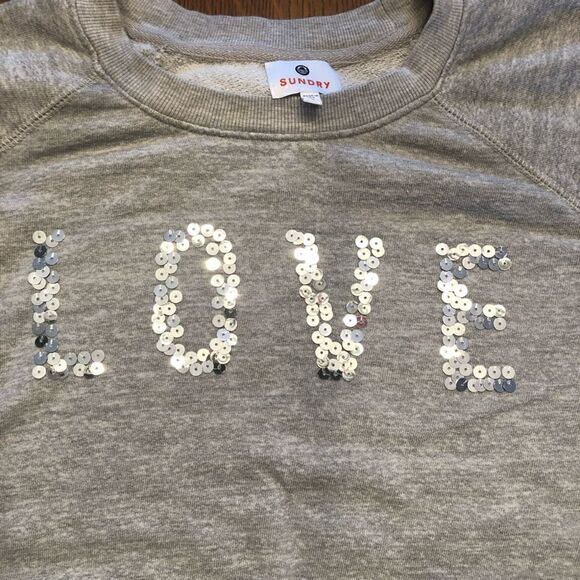Sundry Love Embellished Sweatshirt size Large - Picture 5 of 11